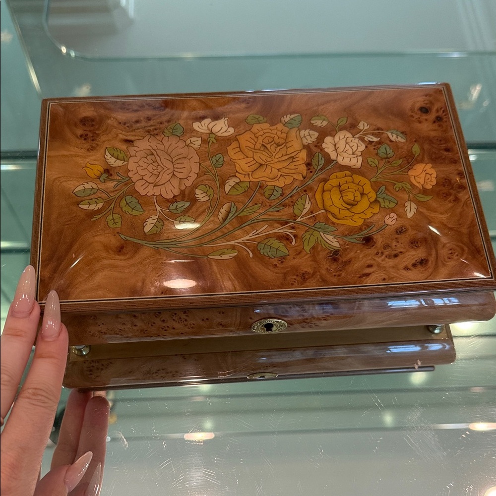 Wooden Music Box from Italy